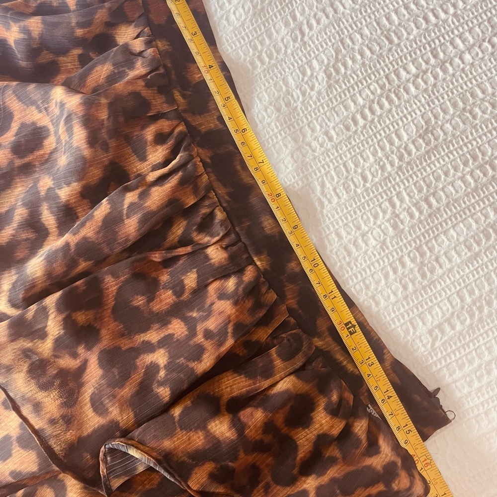 Guess Leopard Print Tiered Skirt - Picture 5 of 7